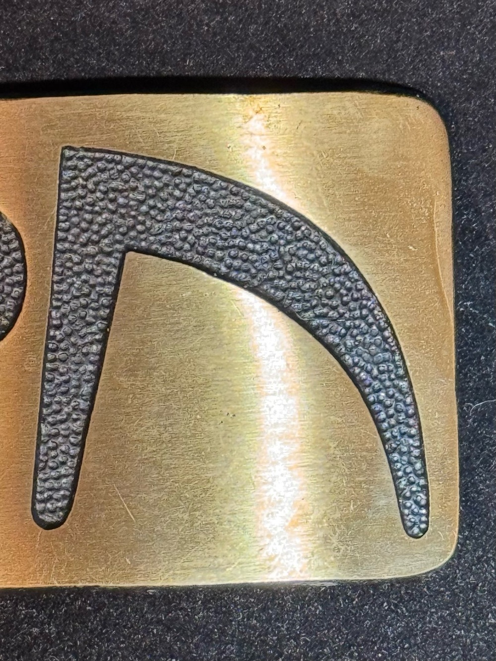 Unisex Solid Brass Buckle Gold/Black “Chai” Jewish/Hebrew Symbol